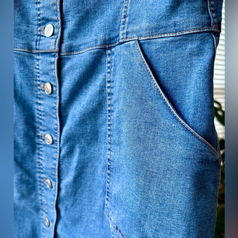NWT Divided H&M Denim Button-Down Dress - Picture 4 of 6